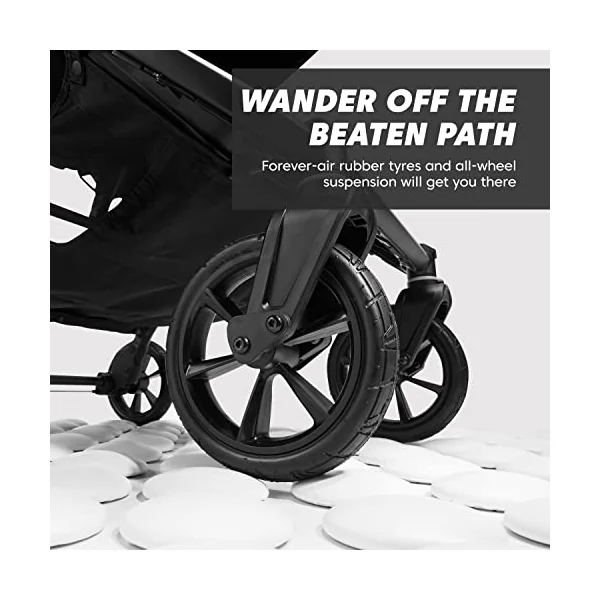 Baby Jogger City Mini GT2 Double All-Terrain Pushchair with Weather Shield Rain Cover | Opulent Black