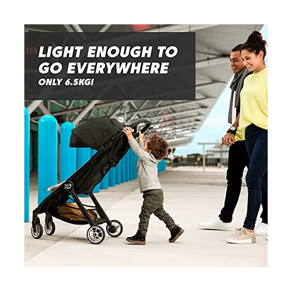 Baby Jogger City Tour 2 Travel Stroller | Ultra-Lightweight, Foldable & Compact Pushchair Buggy | Pitch Black