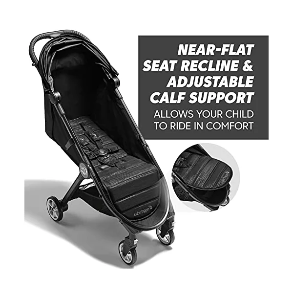 Baby Jogger City Tour 2 Travel Stroller | Ultra-Lightweight, Foldable & Compact Pushchair Buggy | Pitch Black