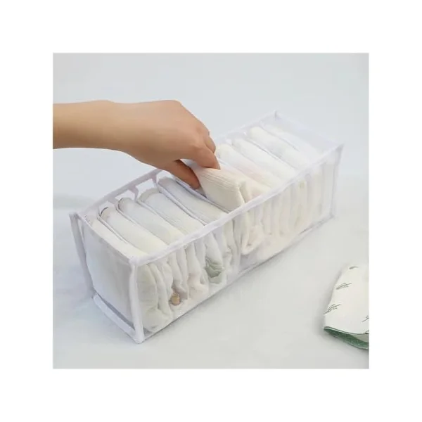 Baby Multifunctional Storage Bag With Nylon Mesh Drawer Divider Honeycomb Underwear Socks Organizer For Wardrobe