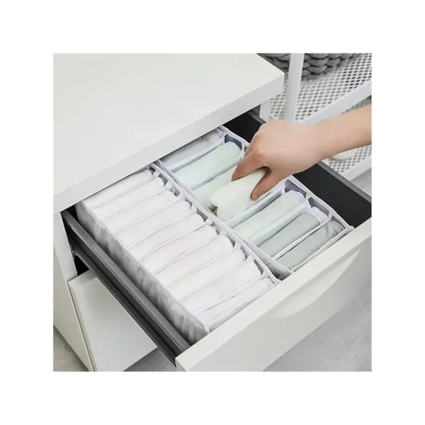 Baby Multifunctional Storage Bag With Nylon Mesh Drawer Divider Honeycomb Underwear Socks Organizer For Wardrobe