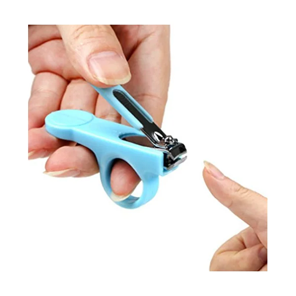 Baby Nail Clippers Set with Scissors 2 Piece Safety Suit, Grooming Kit for Girls and Boys, Newborn, Infant and Toddler (Blue)