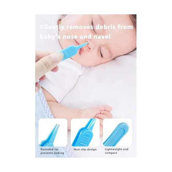 Baby Nail Kit, 4-in-1 Baby Nail Care Set with Clear Case, Includes Baby Scissors with Round Tips, Nail Clippers, Nail File & Tweezers for Newborns and Infants - Gentle Baby Manicure Tool