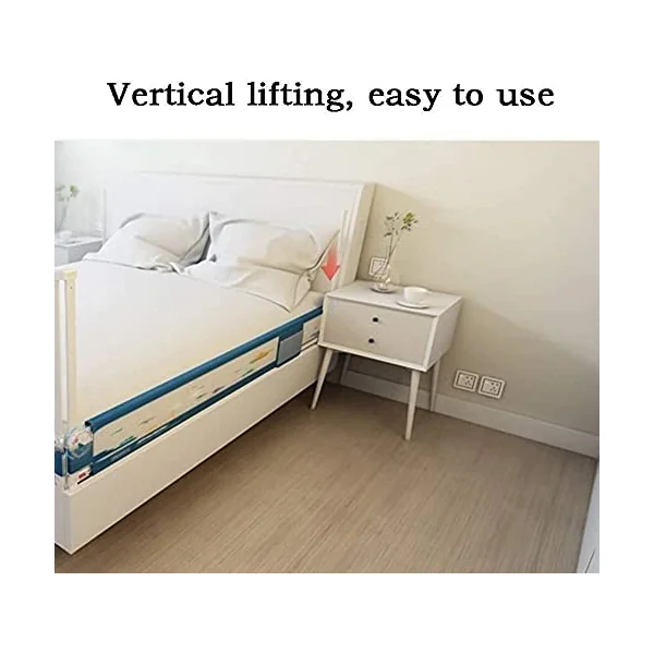 Baby Playpen Baby Bed Rail Guard Queen, Extra Wide Extra Tall Bed Rail Safety Fall Protection Bumper Guard for Toddlers Kids Children 75-92cm Adjustable Toy (Size : 1.5m)