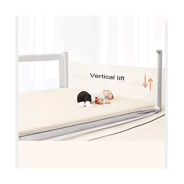 Baby Playpen Bed Rail for Toddlers Crib Guardrail Vertical Lift Bed Guardrail Safety Fence Safe Sleep Baby Crib Rail Child Anti-fall Bed Guardrail Anti-collision Anti-drop Toy (Siz