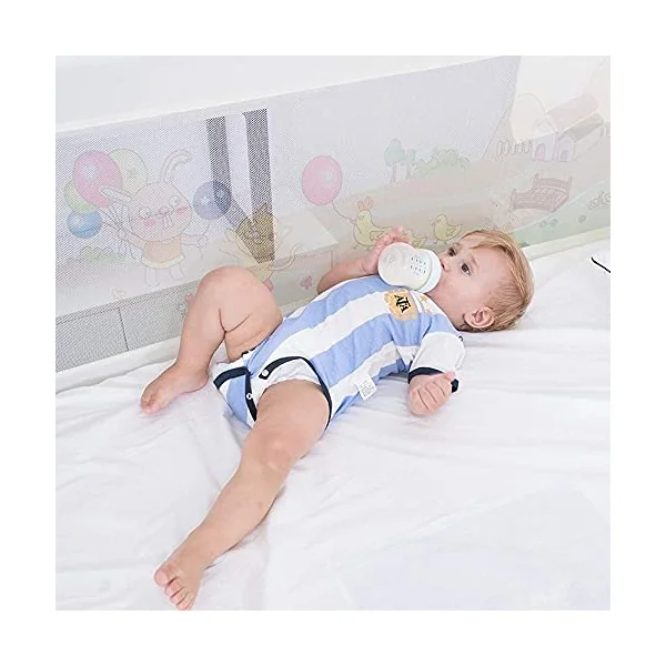 Baby Playpen Kids Bed Rail Guard, Extra Large Bed Rail Height Adjustable Safety Guard For Toddlers Kids Children Toy (Color : Blue, Size : 2.2m)