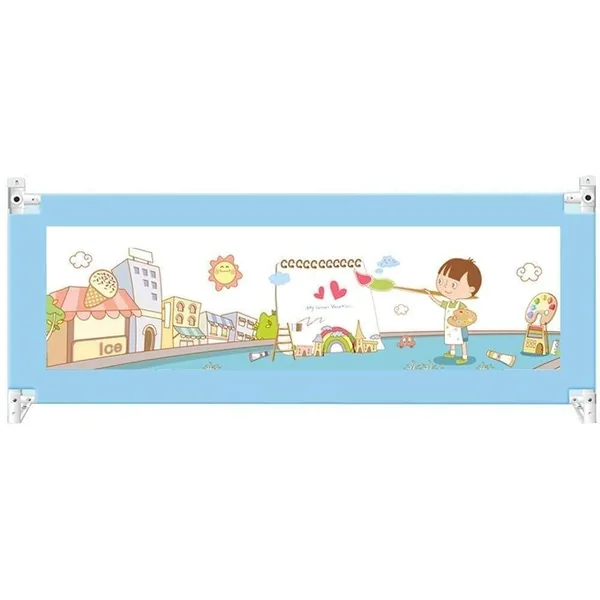 Baby Playpen Kids Bed Rail Guard, Extra Large Bed Rail Height Adjustable Safety Guard For Toddlers Kids Children Toy (Color : Blue, Size : 2.2m)