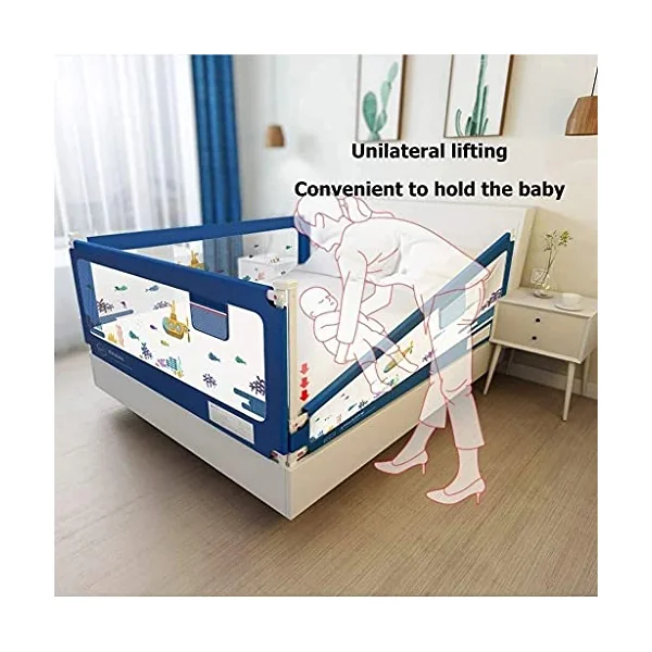Baby Playpen Kids Bed Railing Portable Bed Rail Height Adjustable Safety Guard For Toddlers Kids Children 75-92cm Adjustable Toy (Size : 200cm)