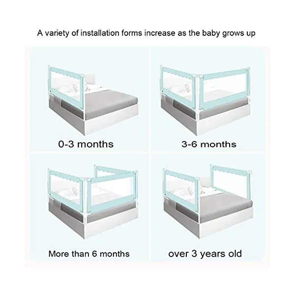 Baby Playpen Nursery Beds Safety Handrails Safety Assisting Rails for Infants Toddlers Bed Guardrail Height Adjustable Anti-collision Anti-drop Toy (Size : 120cm)
