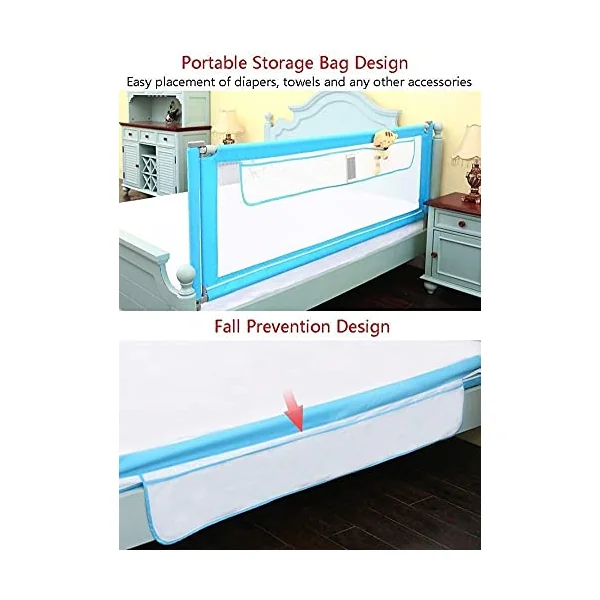 Baby Playpen Portable Safety Bed Rail Guard For Baby, Toddlers Protection Guardrail for Kids Child Vertical Lift Toy (Size : 150cm)