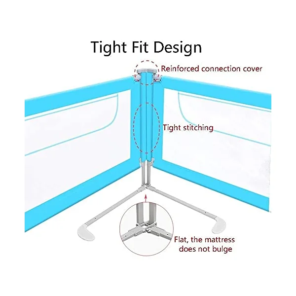 Baby Playpen Portable Safety Bed Rail Guard For Baby, Toddlers Protection Guardrail for Kids Child Vertical Lift Toy (Size : 150cm)