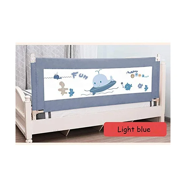 Baby Playpen,baby Fence Safety Guardrail Bed Guardrail Lifting Anti-fall Bed Guardrail Bed Baffle Bed Universal (Size:Blue-150CM)
