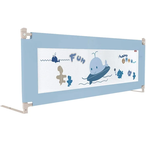 Baby Playpen,baby Fence Safety Guardrail Bed Guardrail Lifting Anti-fall Bed Guardrail Bed Baffle Bed Universal (Size:Blue-150CM)