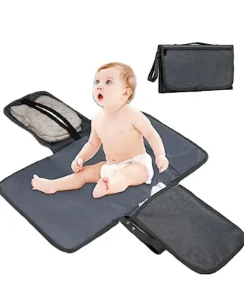 Baby Portable Changing Mats Waterproof Foldable Diaper Pad Travel Nappy Change Mat with Pockets for Home Outside