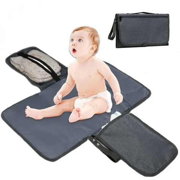 Baby Portable Changing Mats Waterproof Foldable Diaper Pad Travel Nappy Change Mat with Pockets for Home Outside