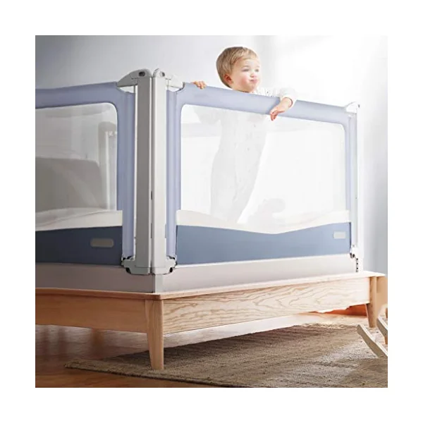 Baby Safety Tall Bed Single Bed Rail Bed Guard Toddler Baby Bed Oxford Fabric Vertical Lifting Anti-Fall High Grade Child Bed Guard Bumpers Extra Strong Bed Rail (Size : B-180cm)