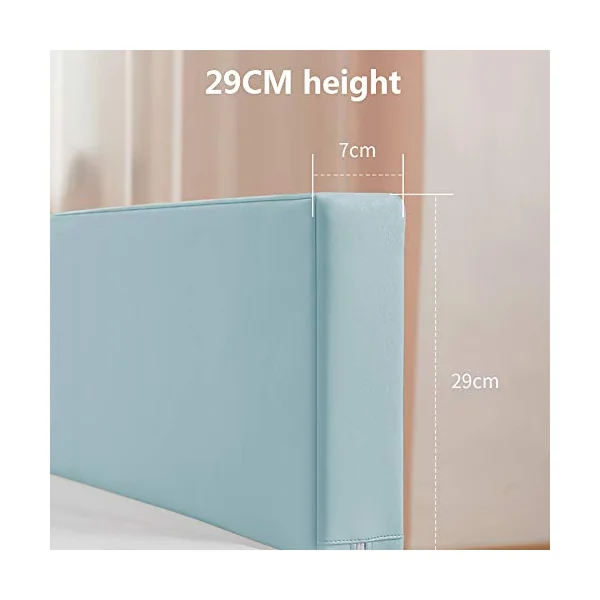 Baby Shatter-Resistant Bed Fence, Safety Anti-Drop Bed Universal Soft Pack Bed Guardrail, PU Leather Anti-Collision Durable Bed Baffle,Gray,50CM