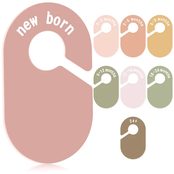 Baby Size Clothes Divider for Closet 8PCS Nursery Baby Clothes Organizer | Double-Sided Baby Closet Hanger Dividers Nursery Clothes Size Separators for Baby Clothes Sorting from Newborn to 24+ Month