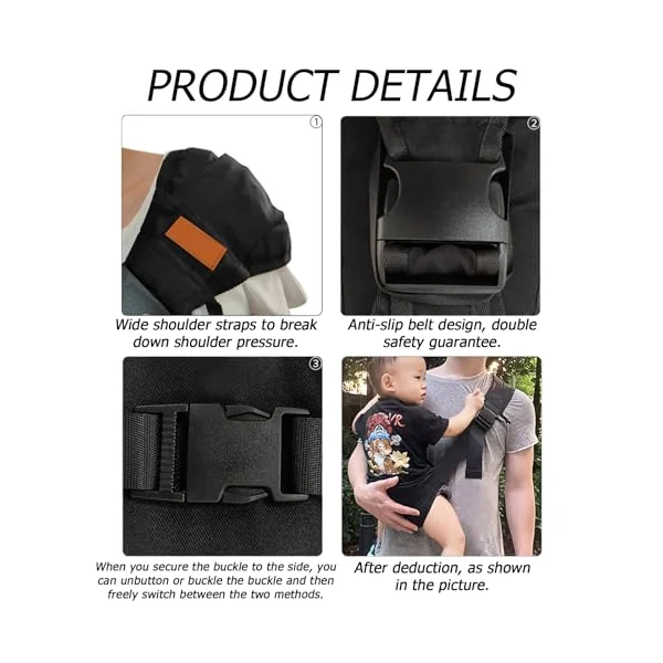Baby Sling, Toddler Carrier, Baby Sling Carrier with Thick Shoulder Straps (Adjustable), Breathable and Comfortable, for Newborn, Infant, Toddler, 3-36 Months