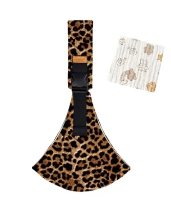 Baby Sling, Toddler Carrier Slings, Baby Sling Carrier with Thick Shoulder Straps (Adjustable) for Infant Toddler 3-36 Months (Leopard), with Muslin Washcloth, Breathable and Comfortable