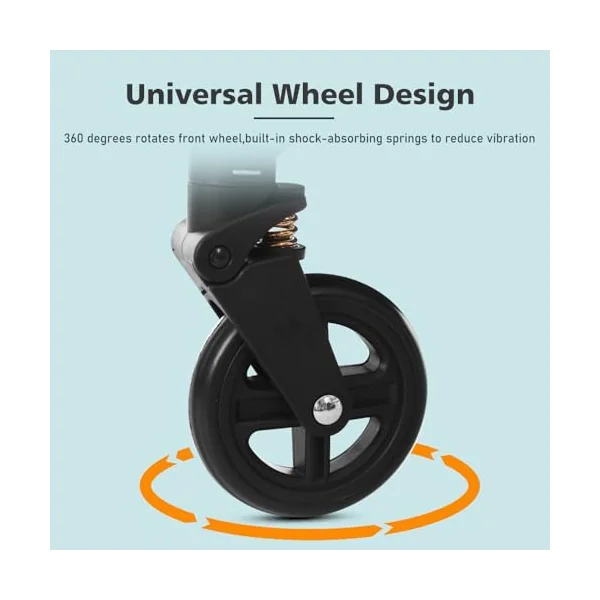 Baby Stroller FoldableTravel Pram Pushchair with Adjustable Seat | 5-point harness, storage basket, adjustable canopy and 360-degree front wheels for travel and daily use,7.2kg