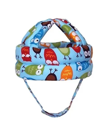 Baby Toddler Protective Cap, Adjustable Size Baby Learn to Walk or Run Soft Safety Helmet, Infant Anti-fall Anti-collision Head Protection Hats(blue Owl 45-58cm)
