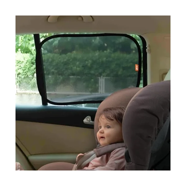 Baby Uma Car Window Shades for Baby (2 Pack) - 54 x 36 cm, UPF 50+ Car Sun Shade for Baby, 99% UVB Protection & 94% UVA Protection, Rear Window Sun Shade with Static Cling (Medium)