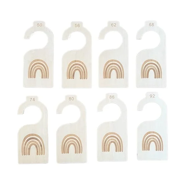Baby Wardrobe Clothes Dividers 8pcs Double-sided Nursery Baby Closet Clothes Dividers, Nursery Decor, Baby Clothes Organizers
