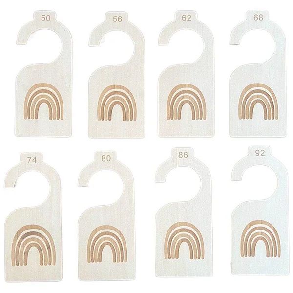 Baby Wardrobe Clothes Dividers 8pcs Double-sided Nursery Baby Closet Clothes Dividers, Nursery Decor, Baby Clothes Organizers