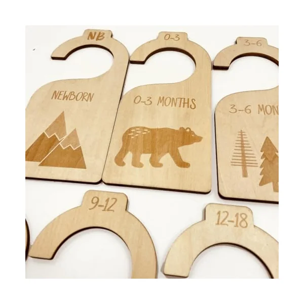 Baby Wardrobe Divider Set Kit 7 Pieces/Set Baby Cupboard Organiser Animal Pattern Baby Gift ()