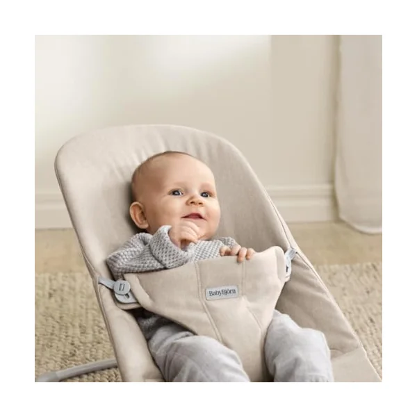 BabyBjörn Bouncer Bliss, Woven mélange, Light Beige