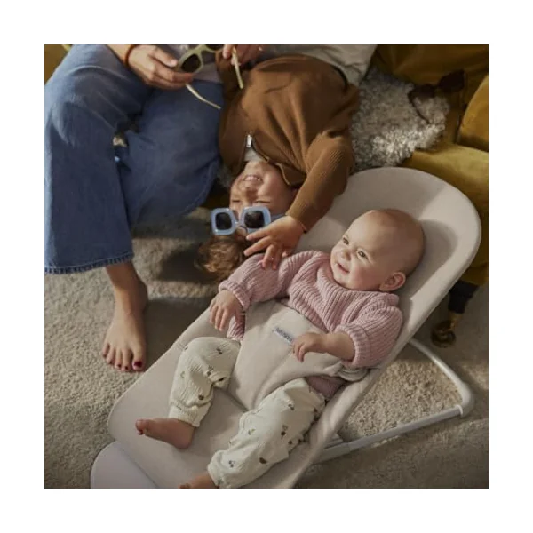 BabyBjörn Bouncer Bliss, Woven mélange, Light Beige