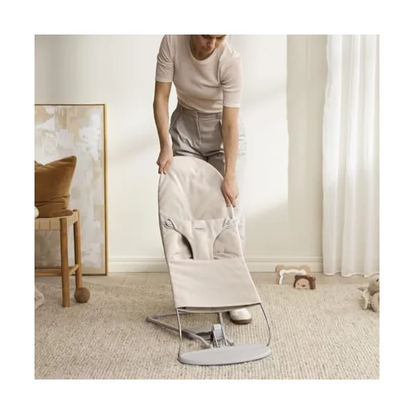 BabyBjörn Bouncer Bliss, Woven mélange, Light Beige