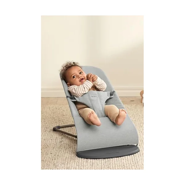 BabyBjörn Bouncer Bliss, Woven mélange, Light Grey