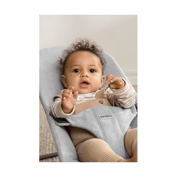 BabyBjörn Bouncer Bliss, Woven mélange, Light Grey