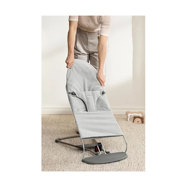 BabyBjörn Bouncer Bliss, Woven mélange, Light Grey