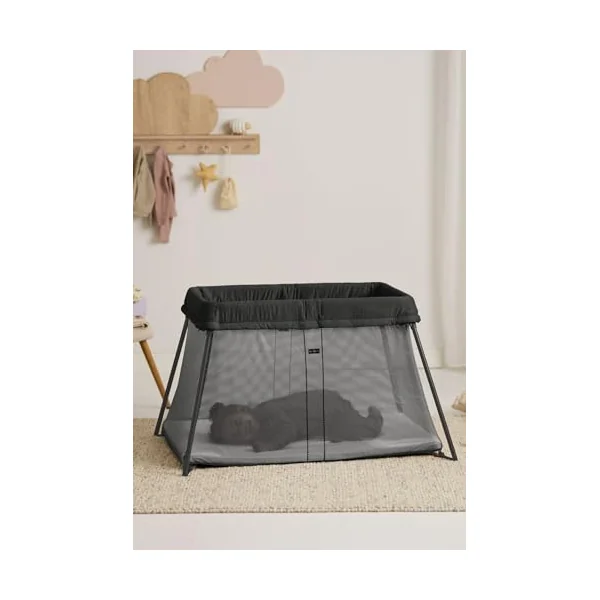 BabyBjörn Travel Cot Light + Fitted sheet, Black
