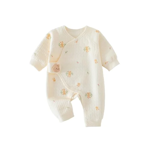Babygrow, 100% Cotton Soft Newborn Onesie & Bodysuit, Long Sleeve Unisex Baby Grow for Boys & Girls, Breathable for Everyday Wear, Nursery & Easy Nappy Changes