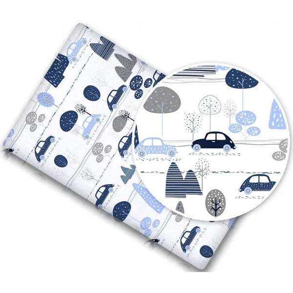 BABYMAM Baby Cot Bed Fitted Sheet 120x60 cm 100% Cotton, Soft Breathable Printed Fitted Sheet for Baby Cot Mattress (Retro Cars)