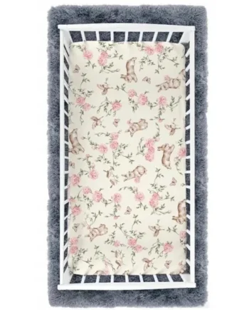BABYMAM Baby Fitted Cot Bed Sheet Printed 100% Cotton Mattress 140x70cm Secret Garden