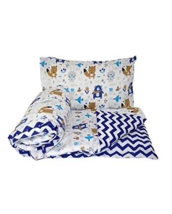 Baby's Comfort Reversible 2pcs Baby Bedding Set Duvet/Quilt Cover + Pillowcase (120x90cm for cots and cotbeds, 3 - Beige Chevron/Cream)