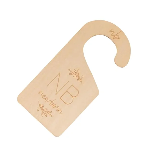 Babys Wardrobe Organizers Natural Wood Clothing Size Dividers Clothes Hanger with Engraved Number Shower Gift Infant Clothing Size Markers