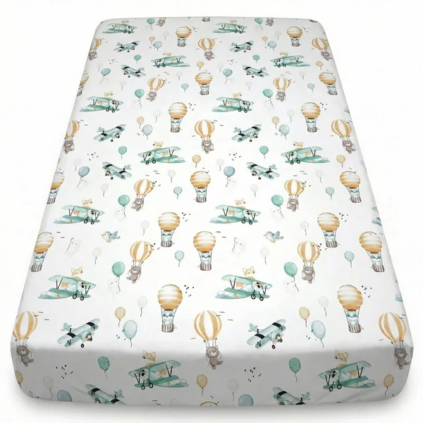BABYSAFE Cot Bed Fitted Sheet 100% Cotton, Soft Breathable Fitted Cot Sheet for Baby Boys & Girls, OEKO-TEX Certified, Elasticated Corners, 120 x 60 cm & 140 x 70 cm, Single, Made in Europe