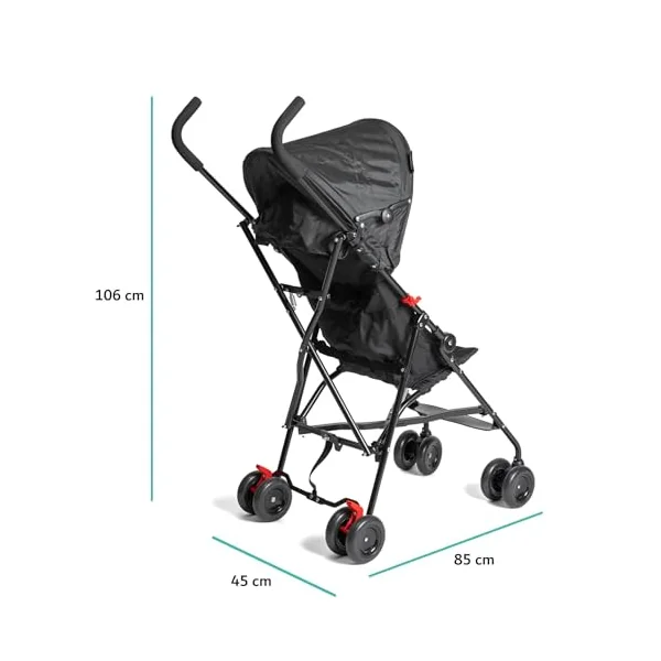 Babyway Lightweight Stroller with Hood in Black