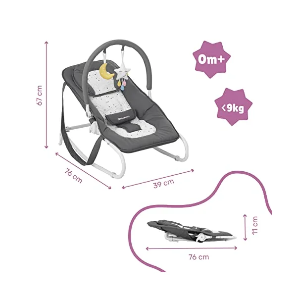 Badabulle Easy Baby Bouncer, baby chair, baby rocker