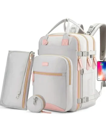 BAGPARKK Diaper Bag Backpack,Waterproof Diaper Bags with USB Charging Port, Multifunction Anti-Theft Travel Backpack (Gray) | Baby Bag Backpack, Water-resistant, Anti-Theft, Insulated Pockets, Stroller Straps, Travel Backpack For Mom, Dad, Newborn