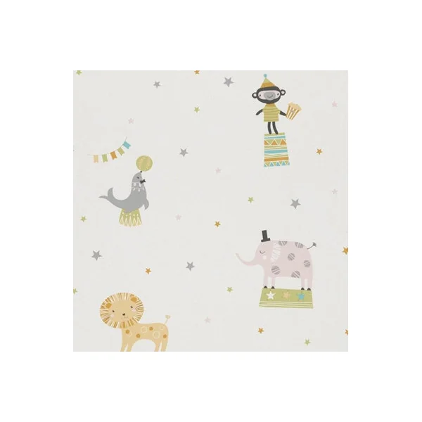 BAMBINO CIRCUS NURSERY CHILDRENS BOYS GIRLS FEATURE WALLPAPER RASCH 245011