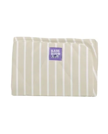 Bambino Mio, Baby Changing Mat (Neutral Stripe) Travel Nursery Change Mat (60cm x 40cm Open / 20cm x 15cm Folded)