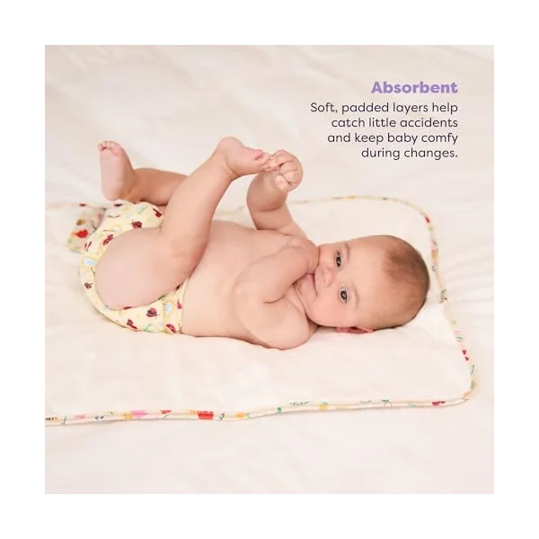 Bambino Mio, Baby Changing Mat (Sunshine Friends) Travel Nursery Change Mat (60cm x 40cm Open / 20cm x 15cm Folded)