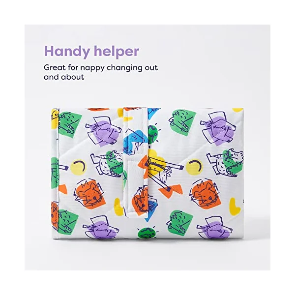 Bambino Mio, On the Move Changing Mat - Lightweight, Foldable and Portable Nappy Changing Mat, Bold